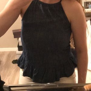 Chambray halter top